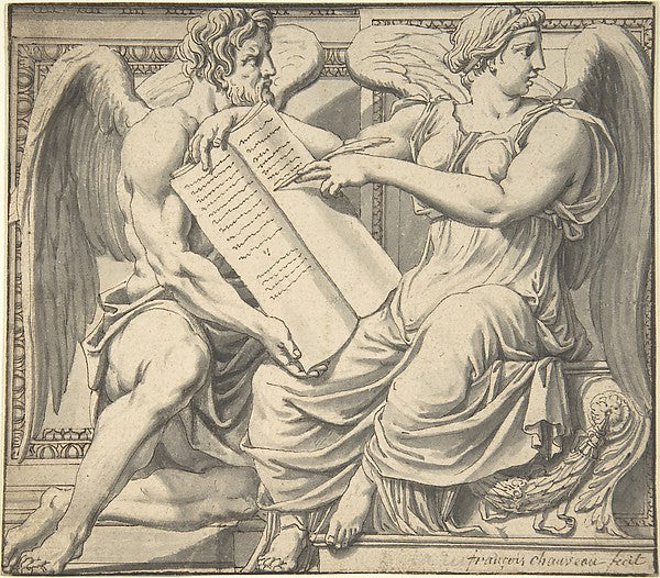 Allegory of History 17th cent-François Chauveau,16x12"(A3)Poster