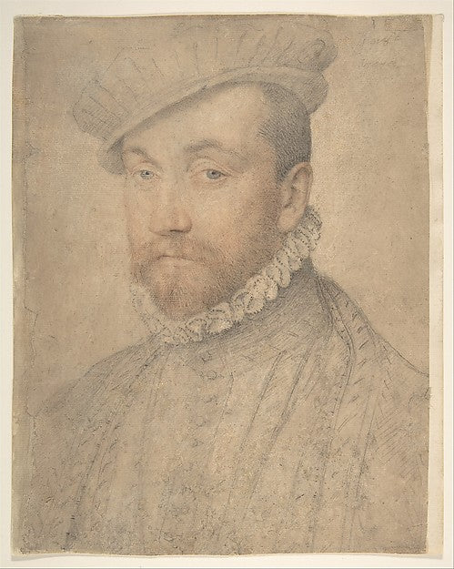 Portrait of a Man-Studio of François Clouet, active by 1536–di,  Poster Print Wall Art
