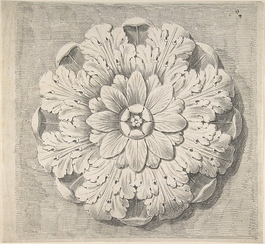 Study of a Classical Rosette 1776–79-Attributed to Thomas Hard,16x12"(A3)Poster