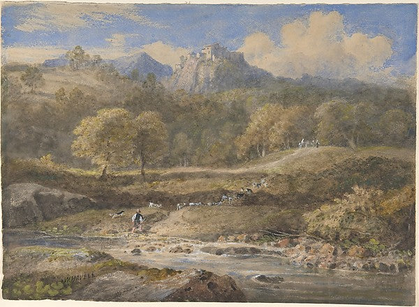 Licenza  near Rome -  Horace's Villa c1828–29-William Havell,  Poster Print Wall Art