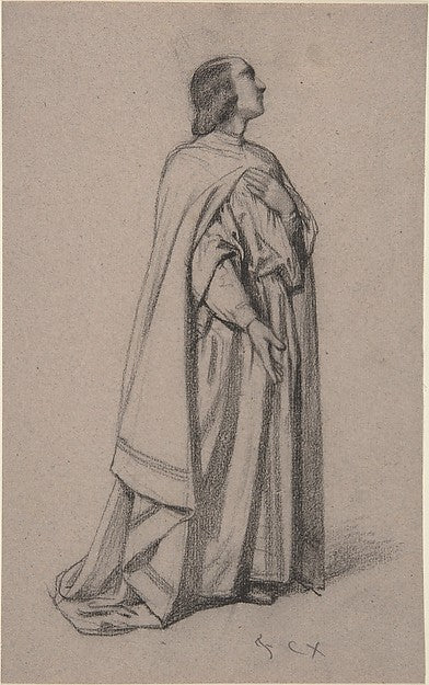 Standing Figure of a Robed Man-François-Claudius Compte-Calix, Poster Print