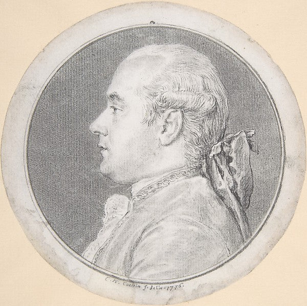 Bust of a Man  in Profile to Left 1776-Charles Nicolas Cochin,  Poster Print Wall Art