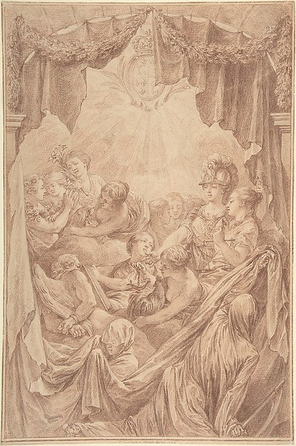 Allegory of the Life of the Dauphin ca.1765-Charles Nicolas Co,  Poster Print Wall Art