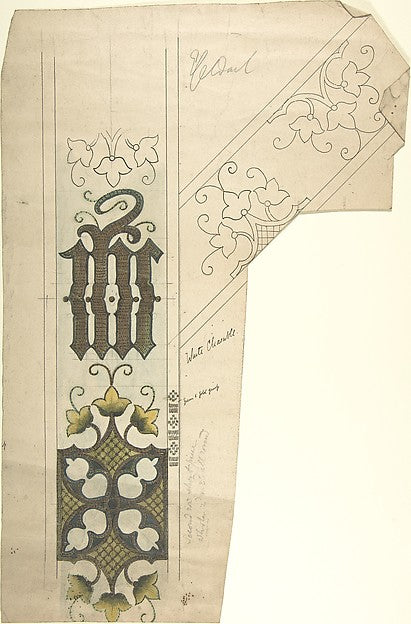 Design for a White Chasuble late 19th–early 20th cent-Ernest G,  Poster Print Wall Art