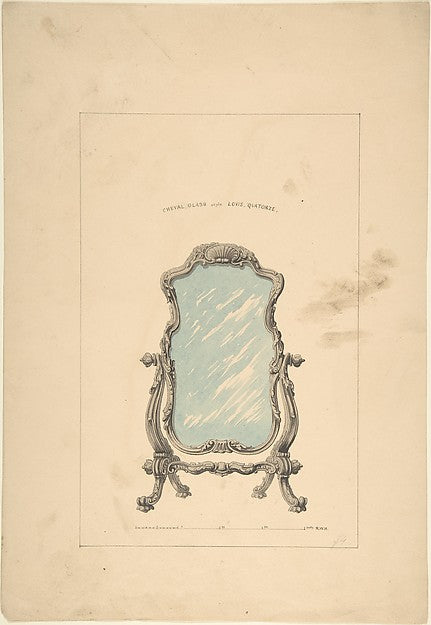 Design for Cheval Glass 1835–1900-Robert William Hume , Poster Print