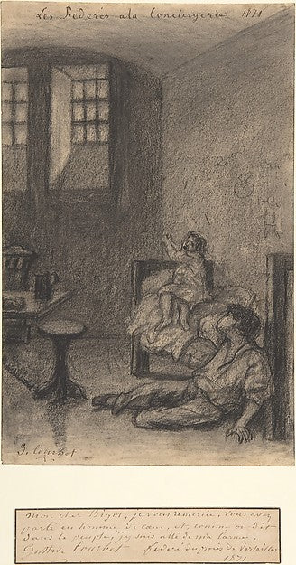 Young Communards in Prison  1871-Gustave Courbet,  Poster Print Wall Art
