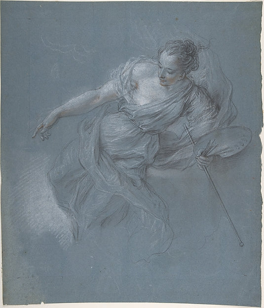 Allegorical Figure of Painting early 18th cent-Charles Antoine,  Poster Print Wall Art