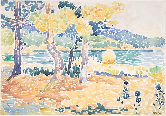 Pines on the Coastline n.d.-Henri-Edmond Cross ,16x12"(A3) Poster