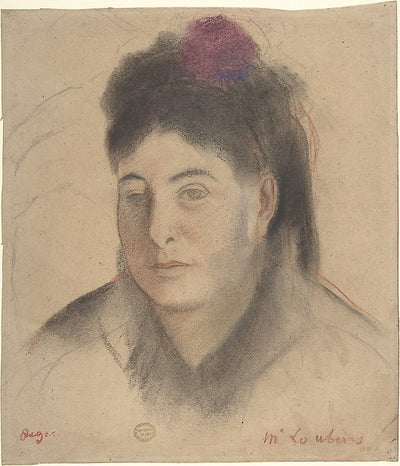 Madame Loubens c1869-Edgar Degas,16x12"(A3) Poster