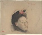 Madame Lisle c1866–70-Edgar Degas,16x12"(A3) Poster