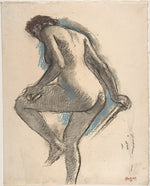 Bather Sponging Her Knee c1883–84-Edgar Degas,16x12"(A3) Poster