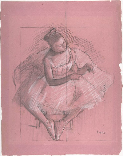 Seated Dancer 1873–74-Edgar Degas,16x12"(A3) Poster