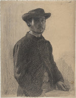 Self-Portrait by 1857-Edgar Degas,16x12"(A3) Poster