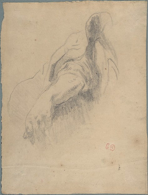 Study of a Left Arm and Hand 1815–63-Eugène Delacroix,  Poster Print Wall Art