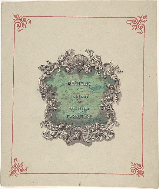 Title Page Design: Designs for Cabinet and Upholstery Furnitur,  Poster Print