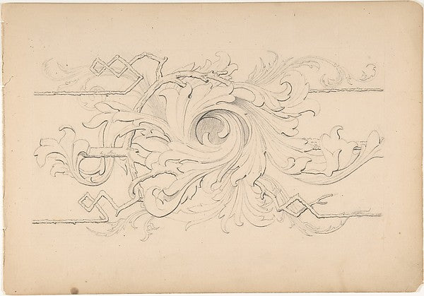 Designs for borders and corners  acanthus 1830–1904-Robert Wil,  Poster Print