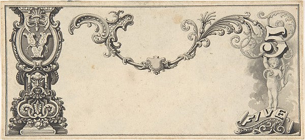Design for Banknote 1830–1904-Robert William Hume ,  Poster Print