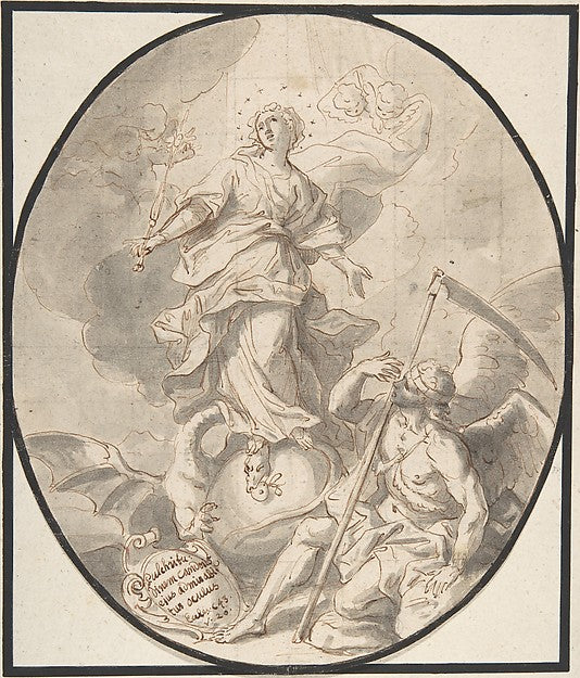 The Immaculate Virgin 18th–mid 18th cent-Johann Georg Bergmüll,  Poster Print Wall Art