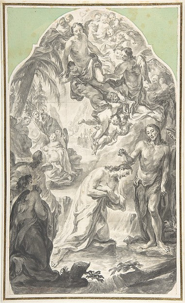 The Baptism of Christ 1725–75-Joseph Esperlin ,  Poster Print Wall Art
