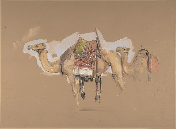 Two Camels c1843-John Frederick Lewis,  Poster Print Wall Art