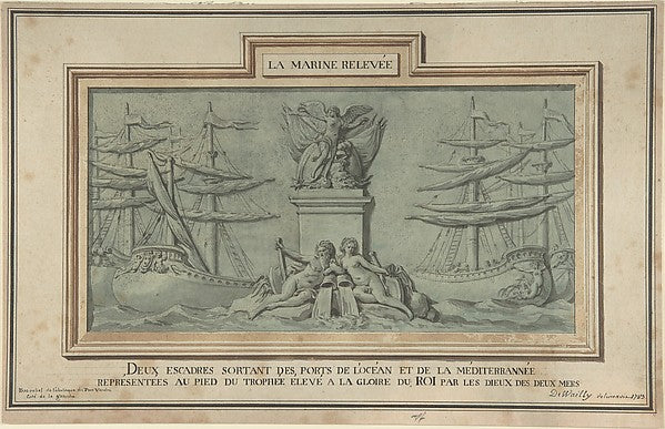 Study for Decoration of the Obelisk at Port-Vendres 1783-Charl,  Poster Print Wall Art