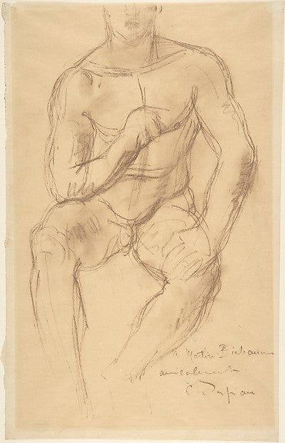 Study for a bronze sculpture  Athlète au Repos n.d.-Charles-Al,  Poster Print Wall Art
