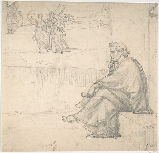 Male figure in classical costume 1845–83,16x12"(A3) Poster