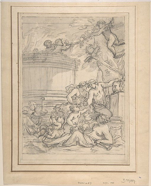Bacchanal 17th cent-Michel Dorigny,  Poster Print Wall Art