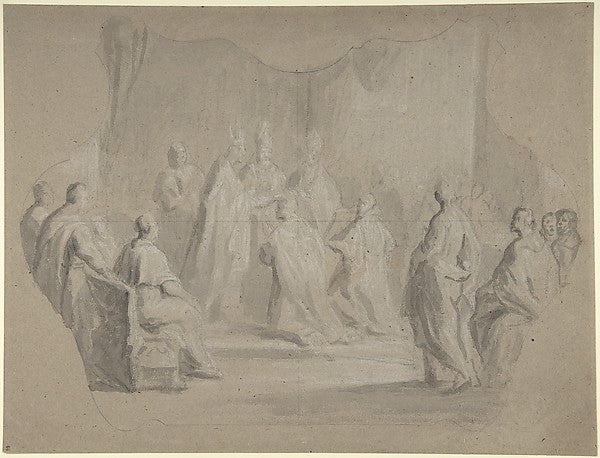 The Consecration of a Bishop 18th cent-Anonymous, French, 18th,  Poster Print Wall Art