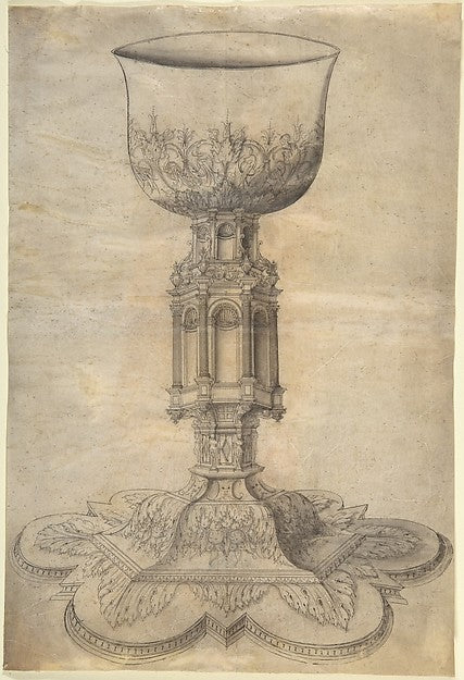 Design for a Chalice 16th cent-Anonymous, Netherlandish, late,  Poster Print Wall Art