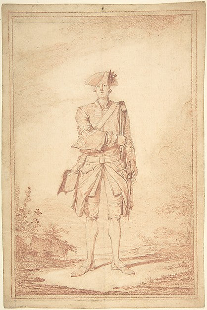Standing Soldier: Garde Française 18th cent-Charles Dominique,16x12"(A3)Poster