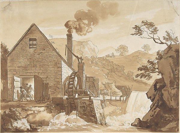 The Iron Forge between Dolgelli and Barmouth  Merioneth Shire,  Poster Print Wall Art