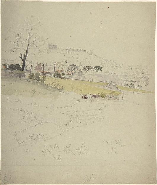 View of a Colliery at the Edge of a Town 1840–49-Attributed to,16x12"(A3)Poster