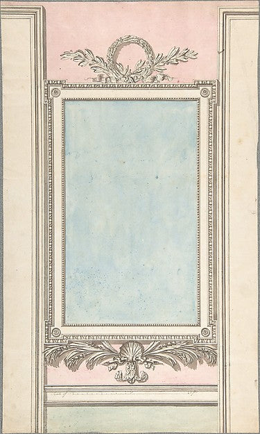 Design for a Mirror late 18th–early 19th cent-John Yenn  1750–, Poster Print