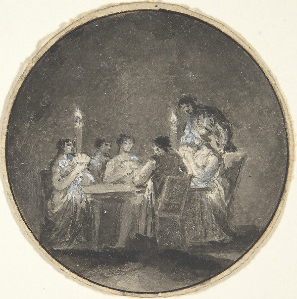 The Card Players 1780–1820-Anonymous, British, 19th cent,  Poster Print Wall Art
