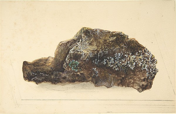 Study of a Rock early 19th cent-Anonymous, British, early 19th,  Poster Print