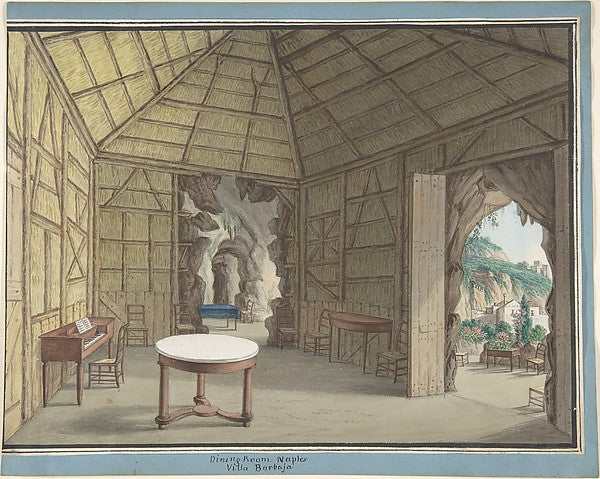 Dining Room  Villa Barbaja  Naples 1800–1870-Attributed to Ano,  Poster Print Wall Art