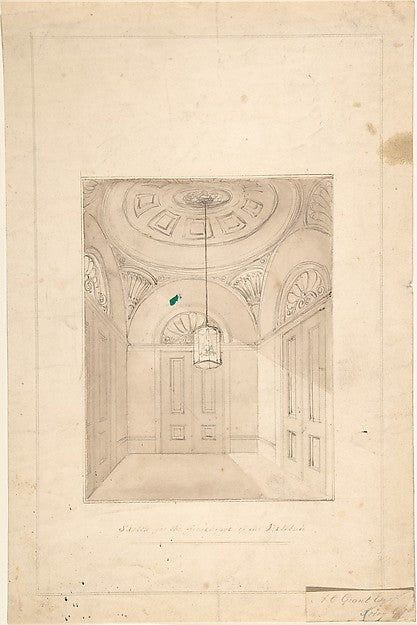 Design for a Vestibule for A. C. Grant  Priory Grove  Perspect,  Poster Print Wall Art