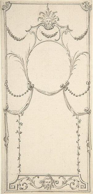 Design for Wall Panel mid-18th cent-Anonymous,British,18th c,  Poster Print Wall Art