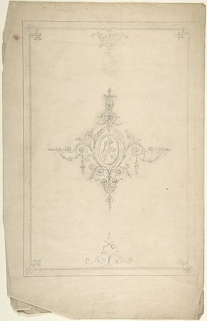 Ceiling Design 19th cent-Anonymous, British, 19th cent,  Poster Print Wall Art