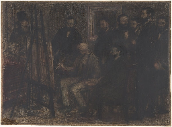 Manet's Studio in the Batignolles 1870-Henri Fantin-Latour,  Poster Print Wall Art