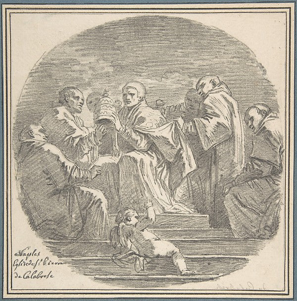Saint Celestine V Renouncing the Papacy  after Mattia Preti 17,16x12"(A3)Poster
