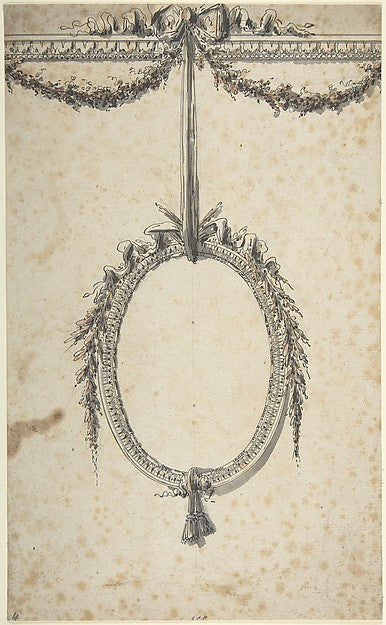 Design for Oval Cartouche 18th cent-Attributed to Gautier d'Ag,  Poster Print Wall Art