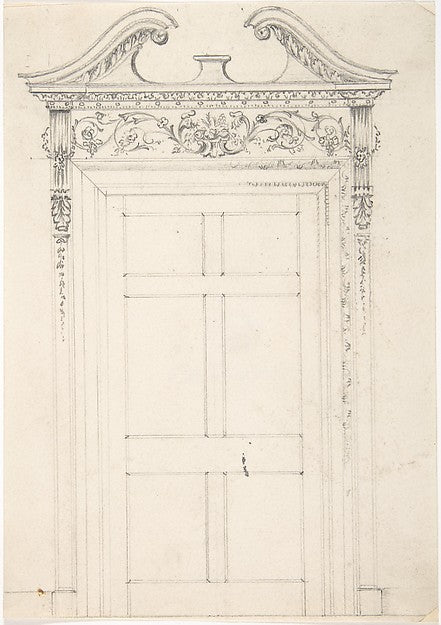 Design for a Doorway first half 19th cent-Anonymous, British, ,16x12