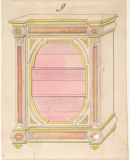 Cabinet Design 19th cent-Anonymous, British, 19th cent,  Poster Print Wall Art