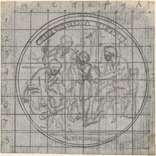Design for a Box-Lid or Medal 18th cent-Hubert François Gravel,  Poster Print Wall Art