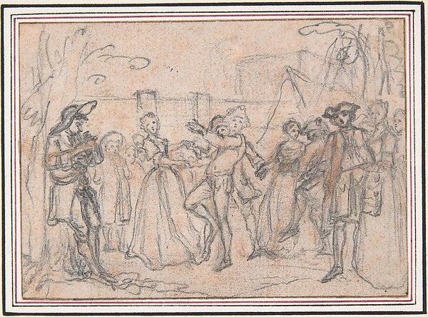 Study for an Engraving of "Songs in the Opera of Flora" c1737,  Poster Print Wall Art