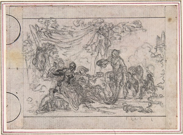Design for a Snuff-Box 17th cent-Hubert François Gravelot,  Poster Print Wall Art