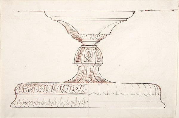 Design for a Metal Footed Vessel  second half 19th cent-Anonym,  Poster Print Wall Art