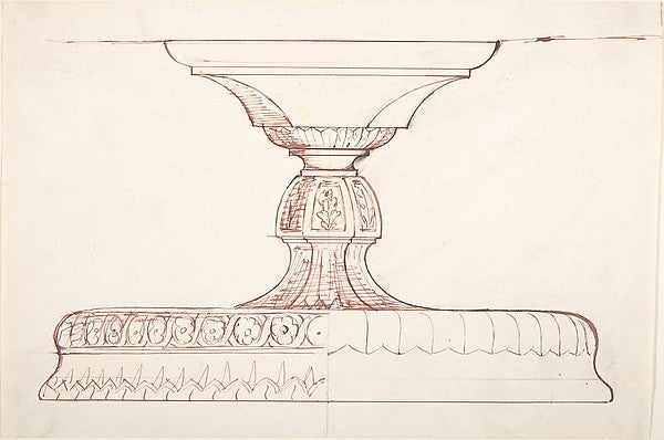Design for a Metal Footed Vessel  second half 19th cent-Anonym,16x12